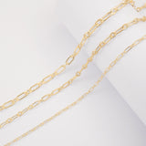 9ct Yellow Gold - Paperclip Figaro - Bracelet Chain