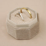 Cream - Octagon Double Ring Box