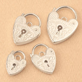 925 Sterling Silver - Engraved Padlock Clasp