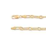 9ct Yellow Gold - Paperclip Figaro - Necklace Chain