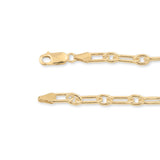 9ct Yellow Gold - Paperclip Figaro - Bracelet Chain