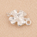 925 Sterling Silver - Clover Connector Charm