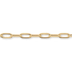 9ct Yellow Gold - Diamond Cut Paperclip - Bracelet Chain