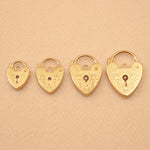 9ct Yellow Gold - Engraved Padlock Clasp