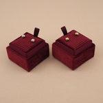 Maroon - Square Earring Box