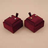 Maroon - Square Earring Box