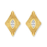 9ct Yellow Gold | 0.1ct GH/SI - Marquise Diamond Stud Earrings