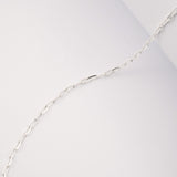 925 Sterling Silver - Diamond Cut Paperclip - Necklace Chain