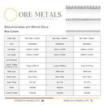 9ct White Gold - Box - Chain Roll