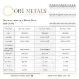 9ct White Gold - Box - Chain Roll