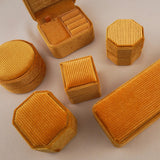 Golden Honey - Square Double Ring Box