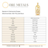 18ct Yellow Gold - Nefertiti Cartouche Charm