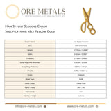 18ct Yellow Gold - Hair Stylist Scissors Charm