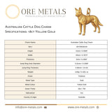 18ct Yellow Gold - Australian Cattle Dog Charm
