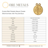 18ct Yellow Gold - Classic Best Friends Amulet Charm
