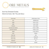 18ct Yellow Gold - Shifting Spanner Charm