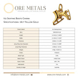 18ct Yellow Gold - Ice Skating Boots Charm