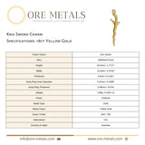 18ct Yellow Gold - Kris Sword Charm