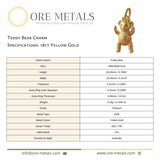 18ct Yellow Gold - Teddy Bear Charm