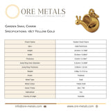 18ct Yellow Gold - Garden Snail Charm