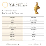 18ct Yellow Gold - Queen Nefertiti Charm