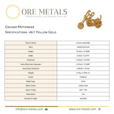 18ct Yellow Gold - Cruiser Motorbike Charm