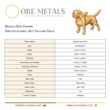 18ct Yellow Gold - Beagle Dog Charm