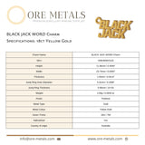 18ct Yellow Gold - BLACK JACK Charm