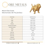 18ct Yellow Gold - Mastiff Dog Charm