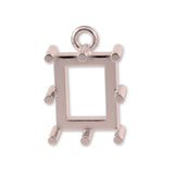 18ct Rose Gold - Rectangle Prong Setting