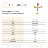 18ct Yellow Gold - Openwork Crucifix Charm