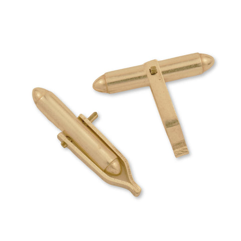 9ct Yellow Gold- Bullet Cufflink Backs