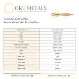 18ct Yellow Gold - Throwing Dart Charm
