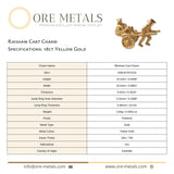 18ct Yellow Gold - Rickshaw Cart Charm