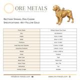 18ct Yellow Gold - Brittany Spaniel Dog Charm