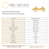 18ct Yellow Gold - Goldengate Bridge Charm