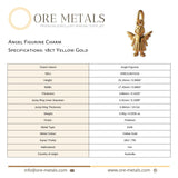 18ct Yellow Gold - Festive Angel Figurine Charm