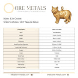 18ct Yellow Gold - Manx Cat Charm