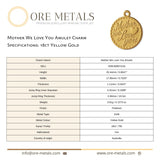 18ct Yellow Gold - Mother We Love You Amulet Charm