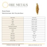 18ct Yellow Gold - River Canoe Charm