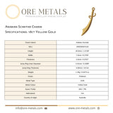 18ct Yellow Gold - Arabian Scimitar Charm