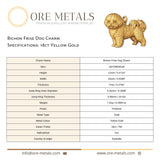 18ct Yellow Gold - Bichon Frise Dog Charm