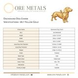 18ct Yellow Gold - Dachshund Dog Charm