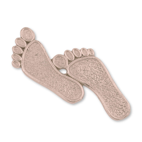 18ct Rose Gold - Travellers Footprints Charm