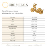 18ct Yellow Gold - Retro Motorbike Charm