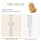 18ct Yellow Gold - Persian Cat Charm