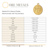 18ct Yellow Gold - Grown Up 12 Amulet Charm