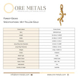 18ct Yellow Gold - Forest Gecko Charm