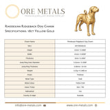 18ct Yellow Gold - Rhodesian Ridgeback Dog Charm