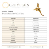 18ct Yellow Gold - Jumping Dolphin Charm
